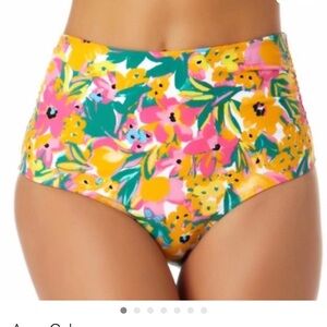 Anne Cole Multicolor Floral Shirred Bikini Bottom